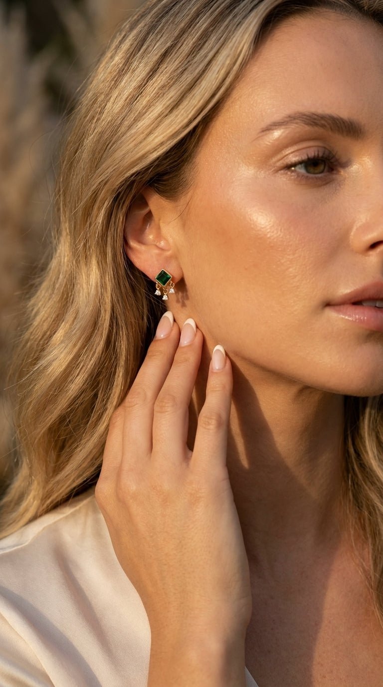 Radiant Verdant Drop Earrings