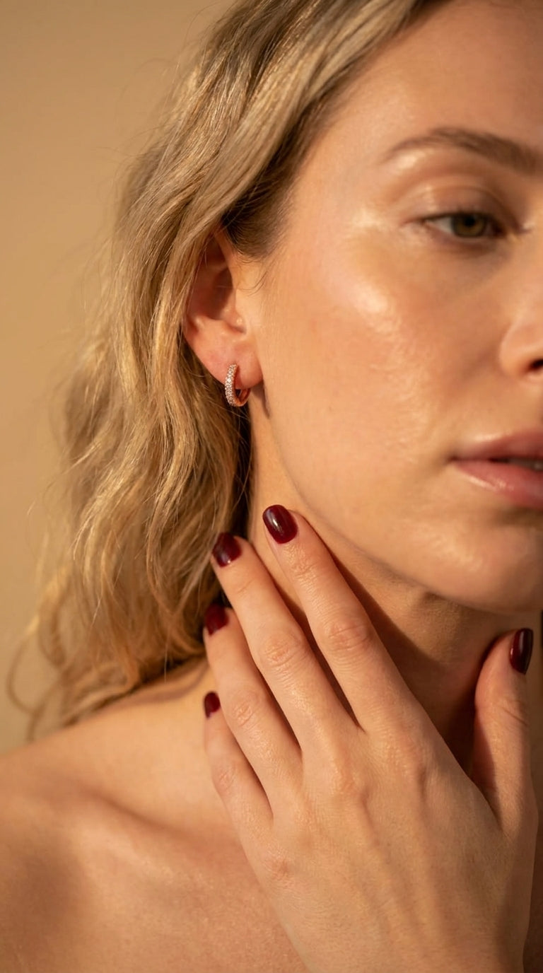 Radiant Full-Circle Pave Hoops