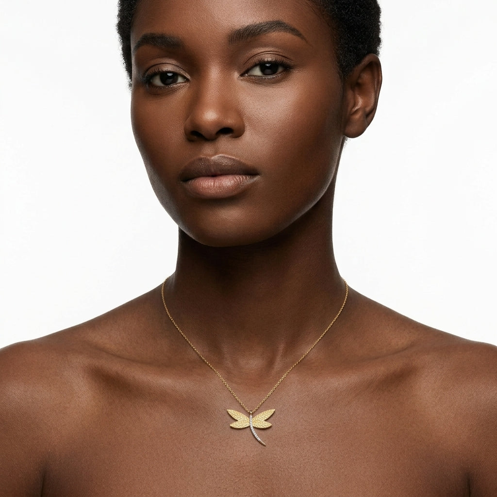 The Pavé Dragonfly Necklace