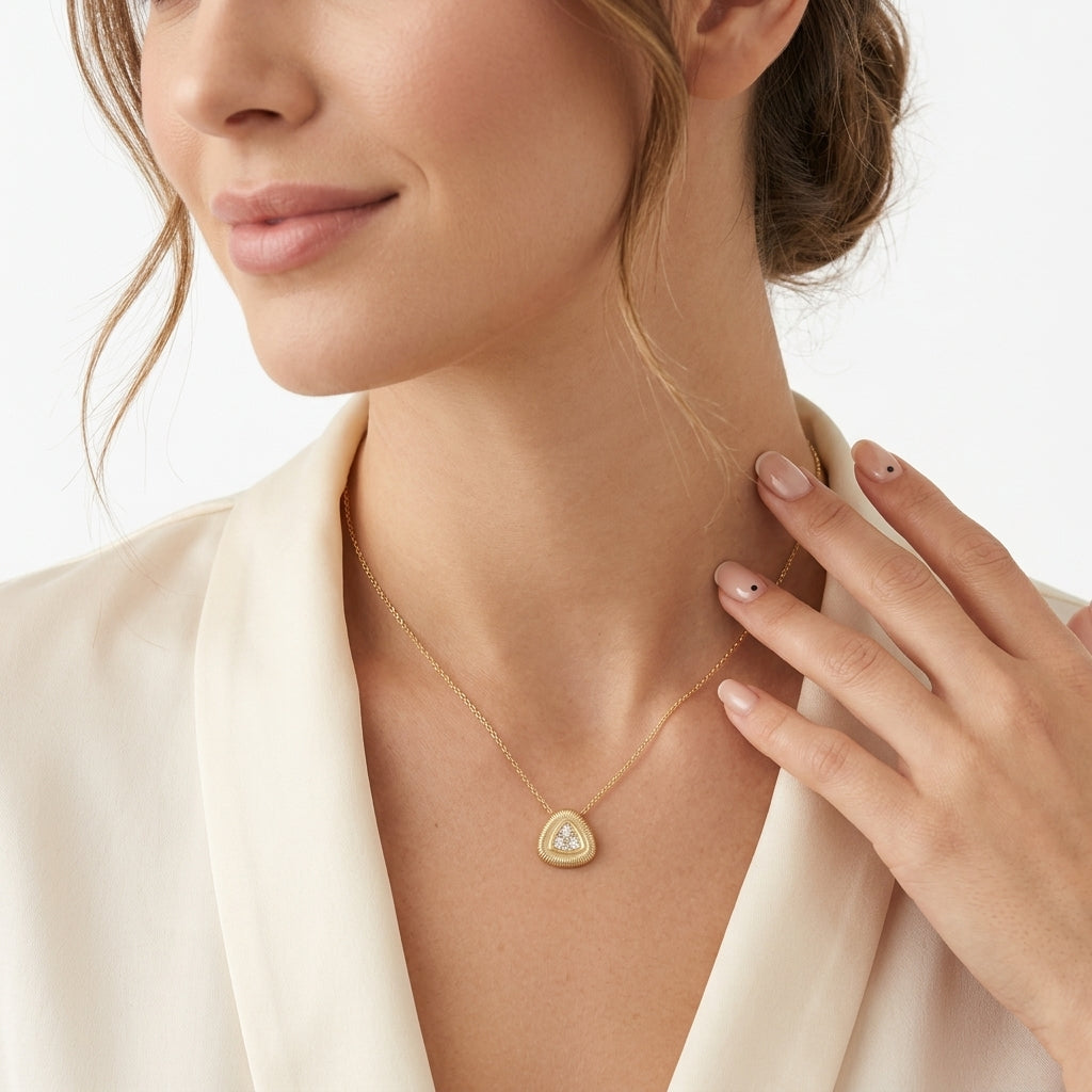 Soleil Pavé Pendant Necklace
