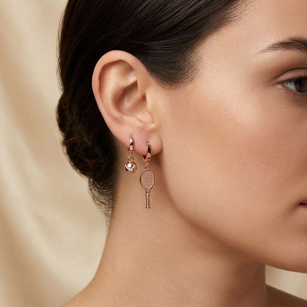 Match Point Asymmetrical Earrings
