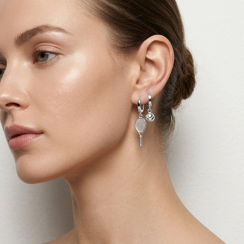 Match Point Asymmetrical Earrings