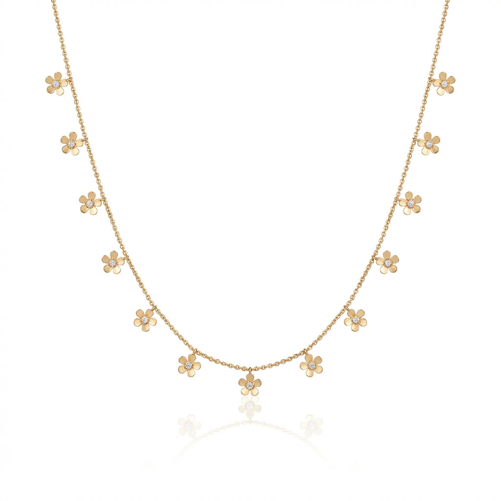 Gilded Bloom Station Necklace