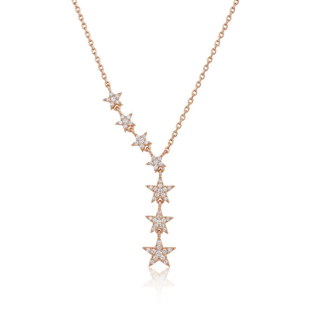 Stellar Cascade Shimmer Necklace