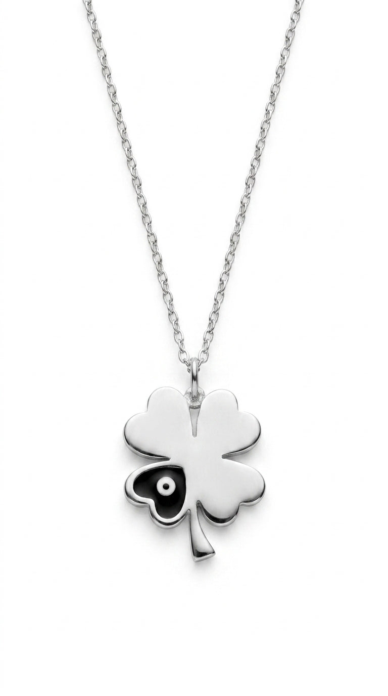 Radiant Personalized Clover Aura Necklace