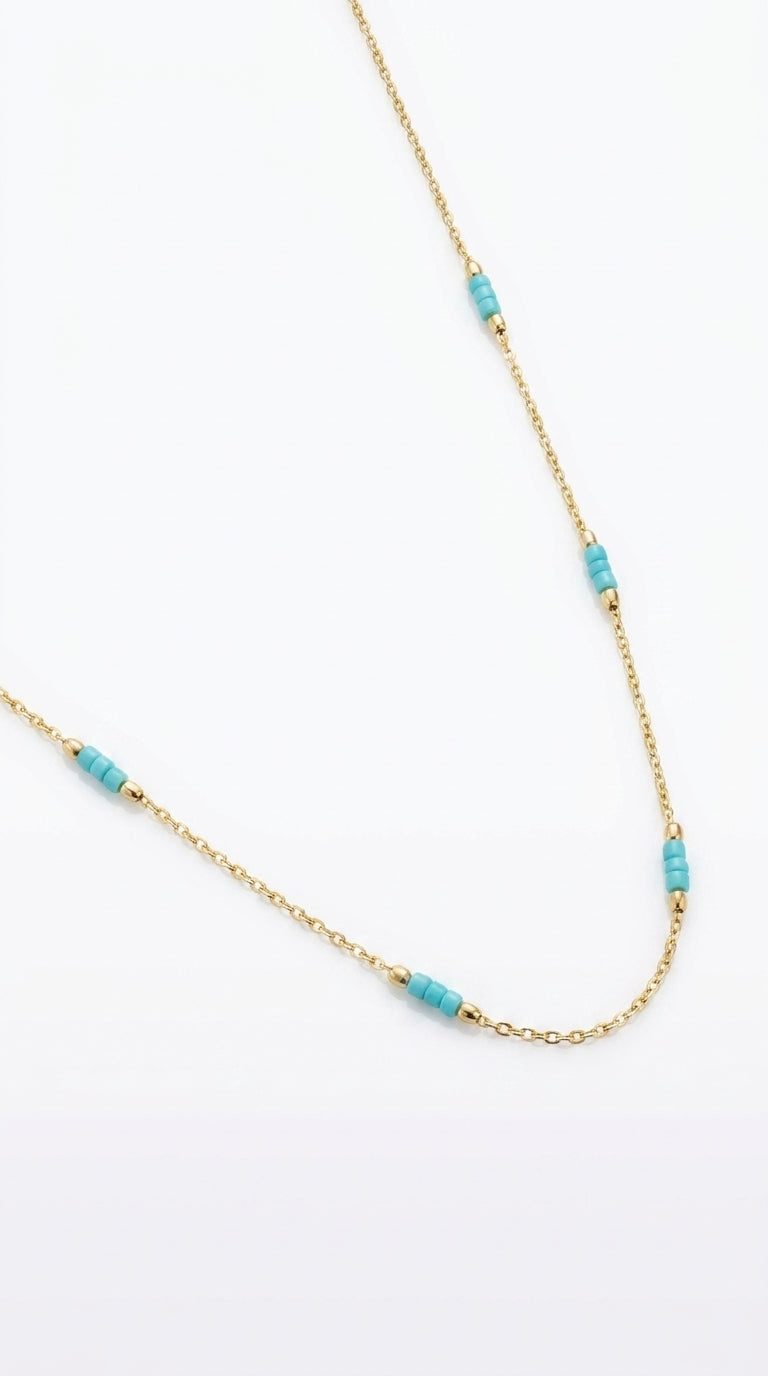 Radiant Azure Rhythm Necklace