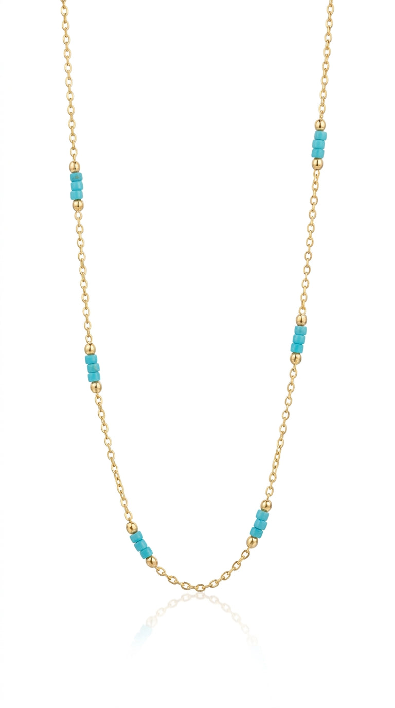 Radiant Azure Rhythm Necklace