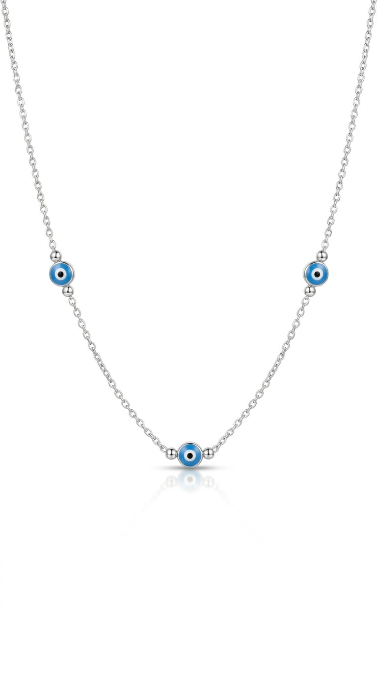 Radiant Trio Nazar Aura Necklace