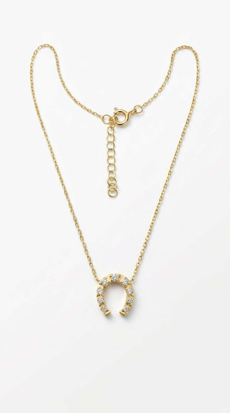 Radiant Horseshoe Glimmer Necklace