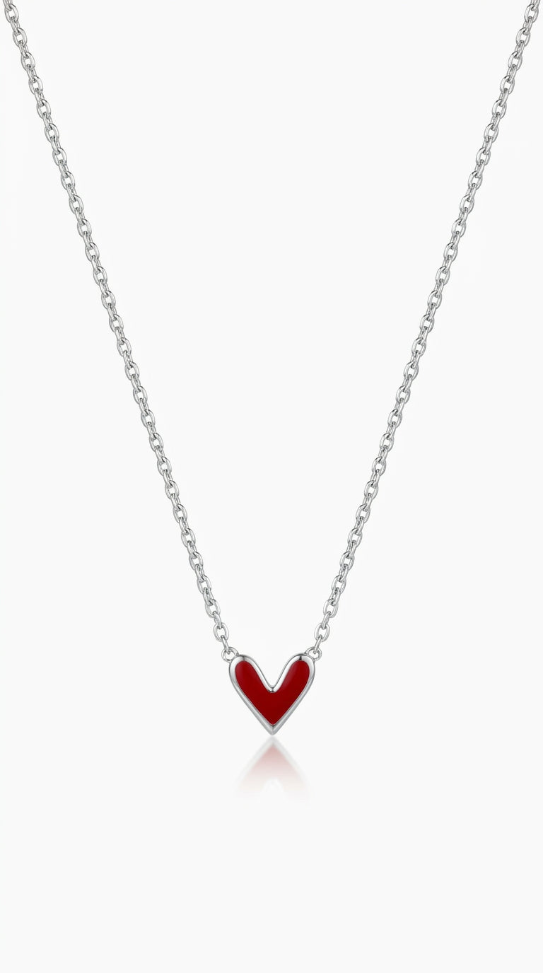 Scarlet Aura Heart Necklace