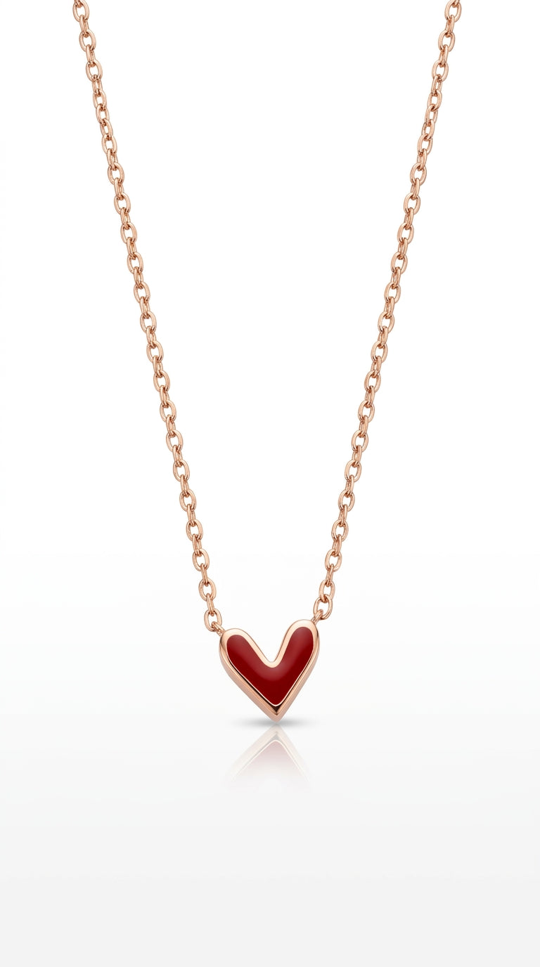 Scarlet Aura Heart Necklace