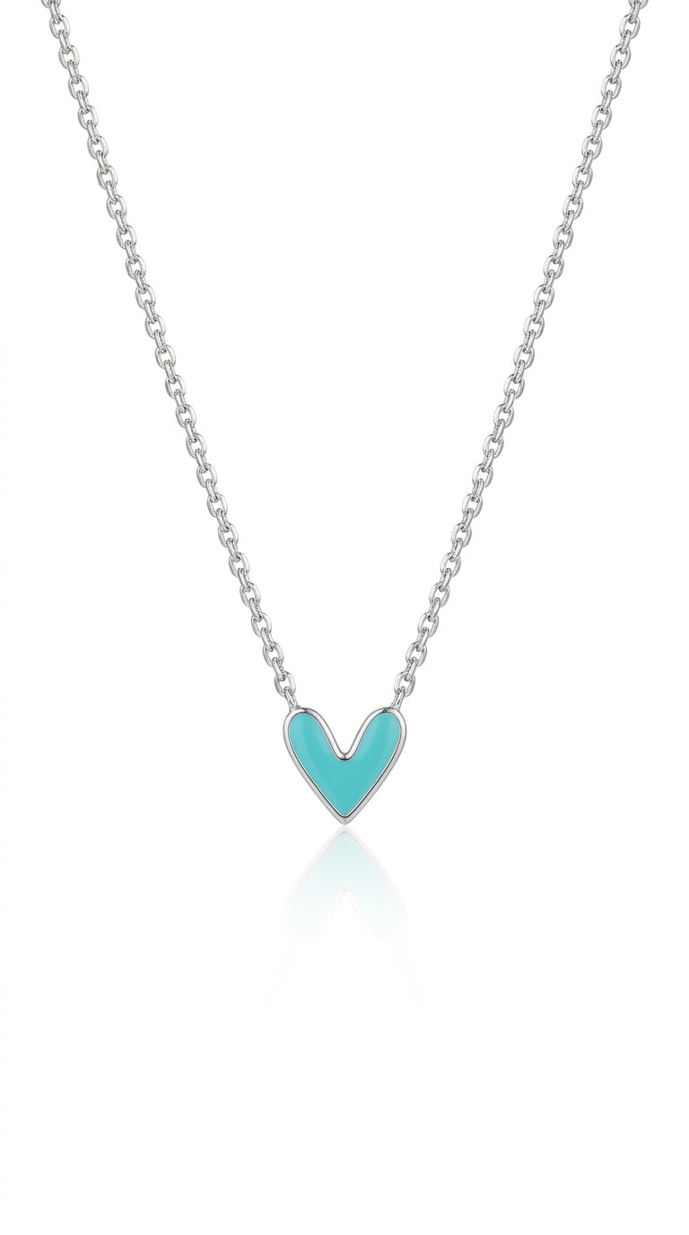 Azure Aura Heart Necklace
