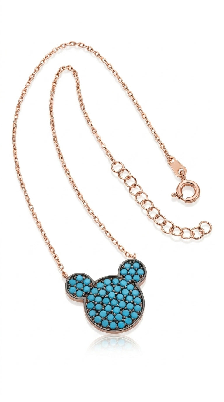 Azure Mouse Silhouette Necklace