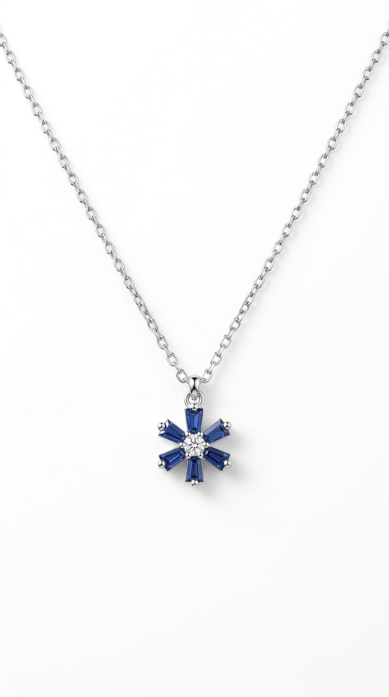 Celestial Azure Frost Necklace