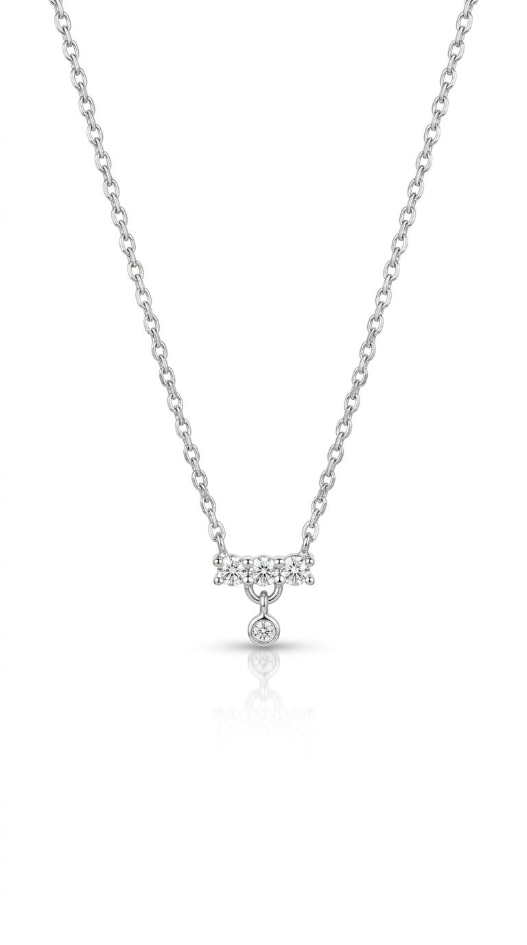 Timeless Brilliance Triple Stone Necklace