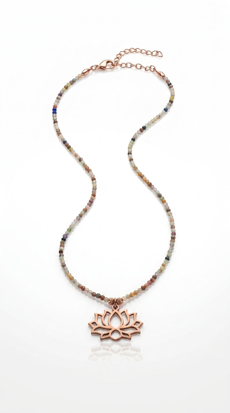 Calypso Lotus Beaded Choker