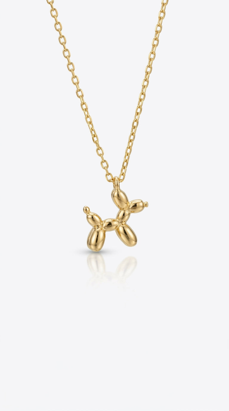 Poppy Balloon Dog Pendant Necklace