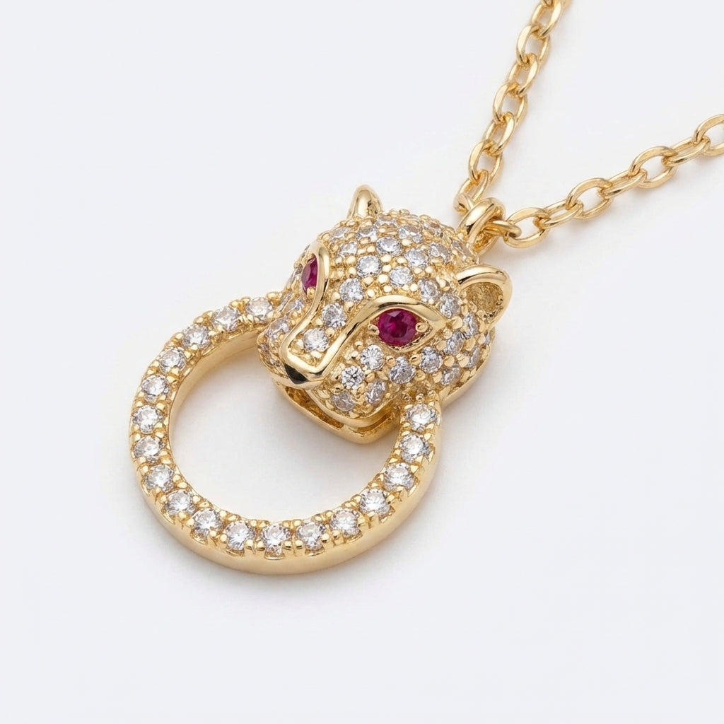 Radiant Pantherine Gaze Necklace