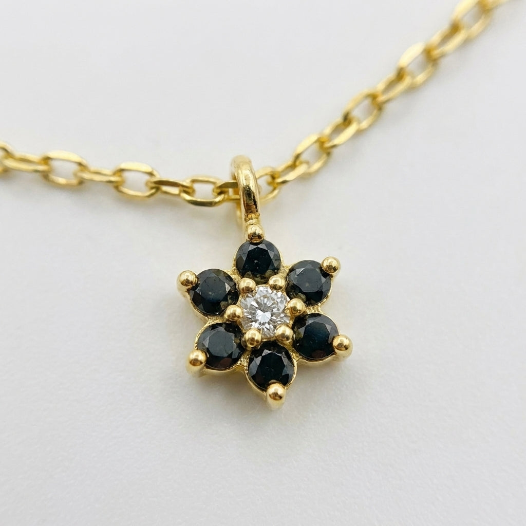 Celestial Black Flora Necklace