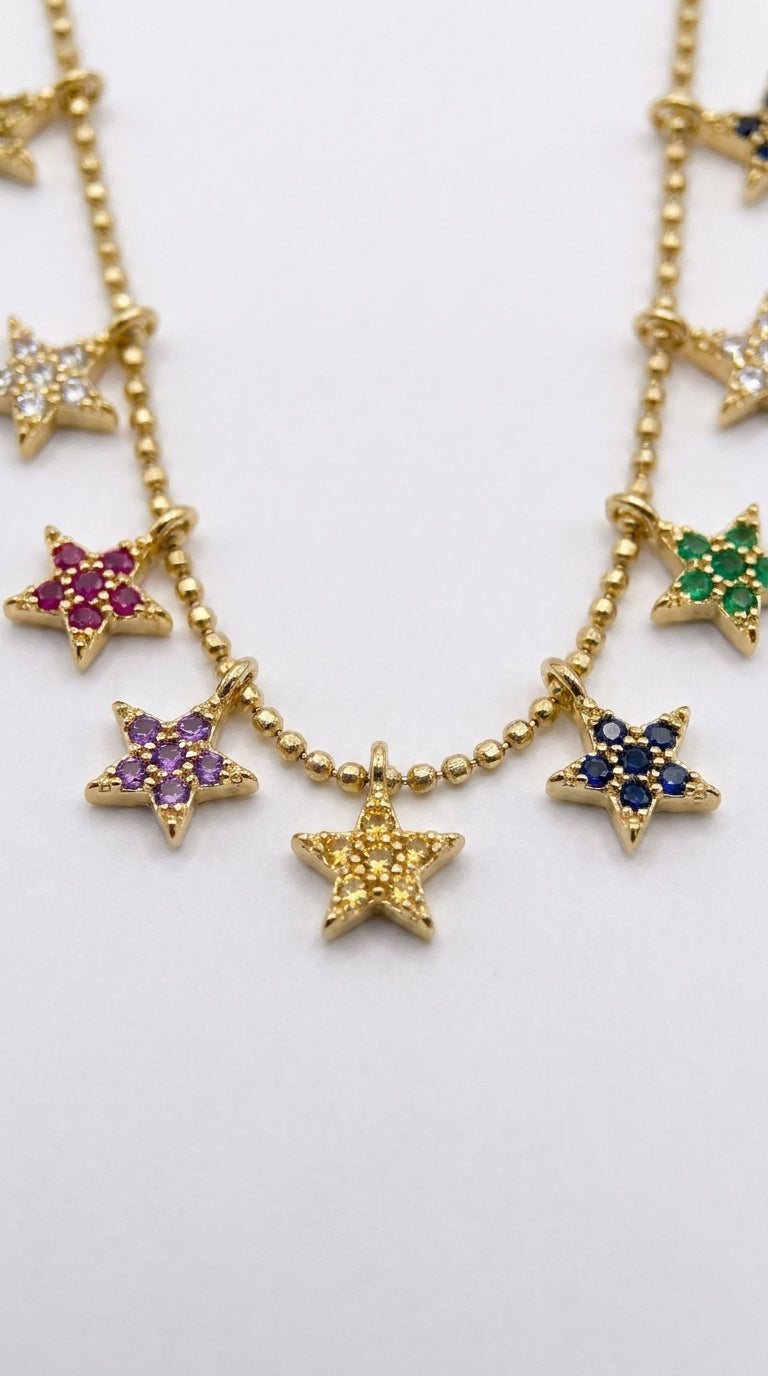 Radiant Personalized Stellar Aura Necklace
