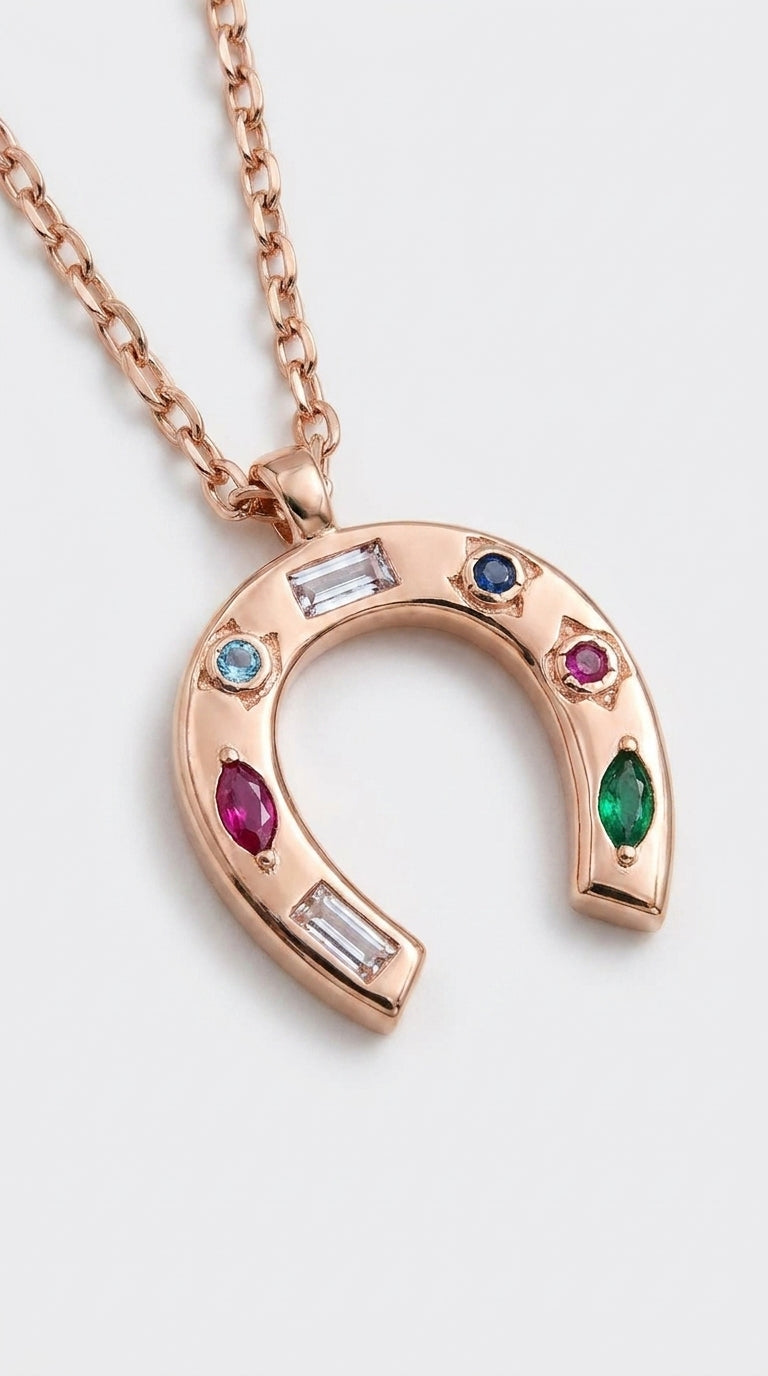 Radiant Horseshoe Aura Necklace