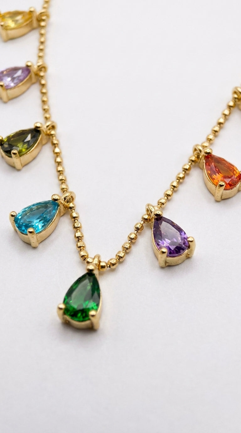 Radiant Prism Drop Necklace