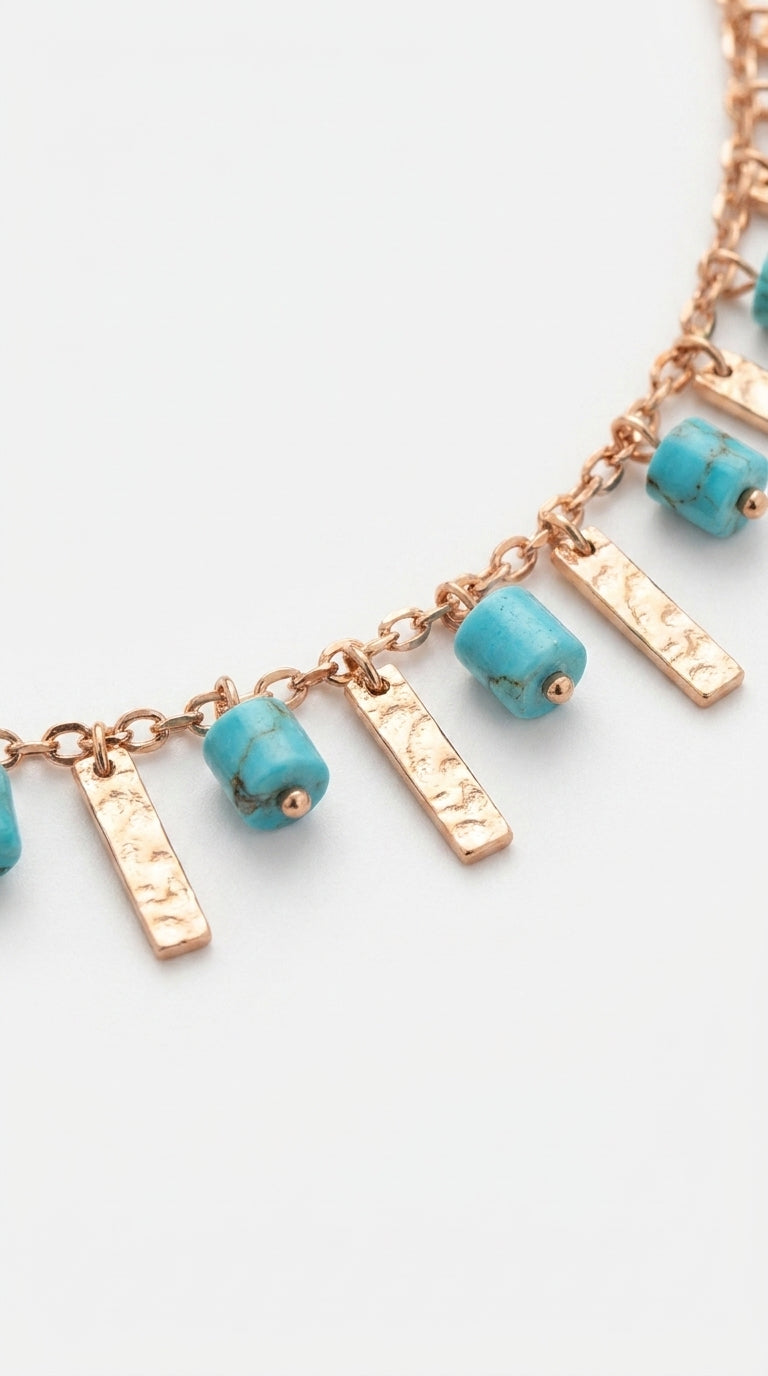 Bohemian Sea-Foam Silver Choker