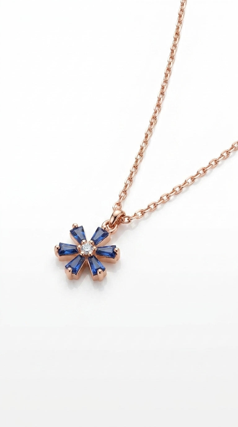 Celestial Azure Frost Necklace