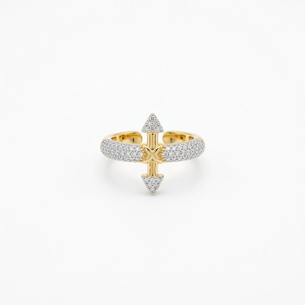 Pavé Arrow Statement Ring