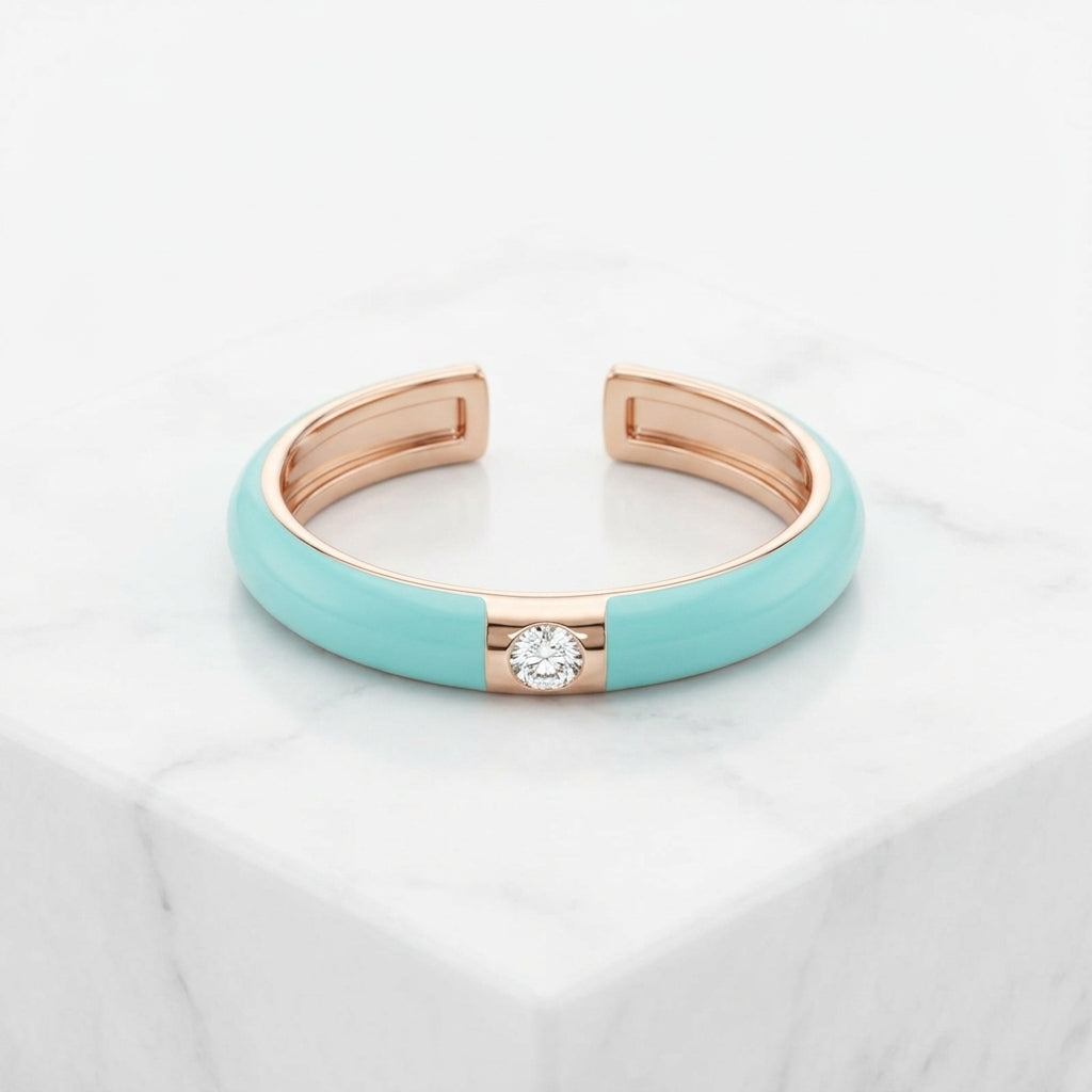 Mint Whisper Enamel Ring