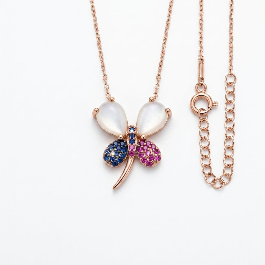 Aurora Dragonfly Necklace
