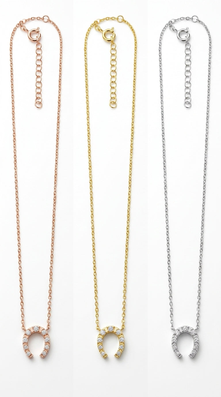 Radiant Horseshoe Glimmer Necklace