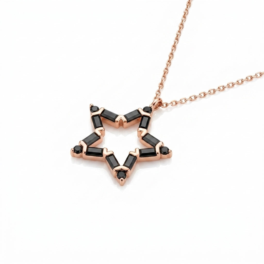Midnight Star Baguette Necklace