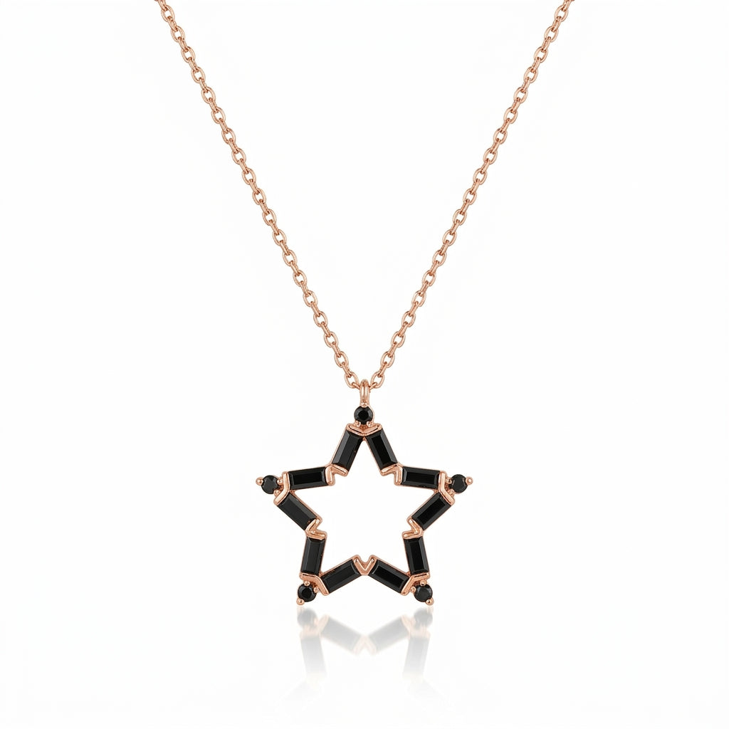 Midnight Star Baguette Necklace