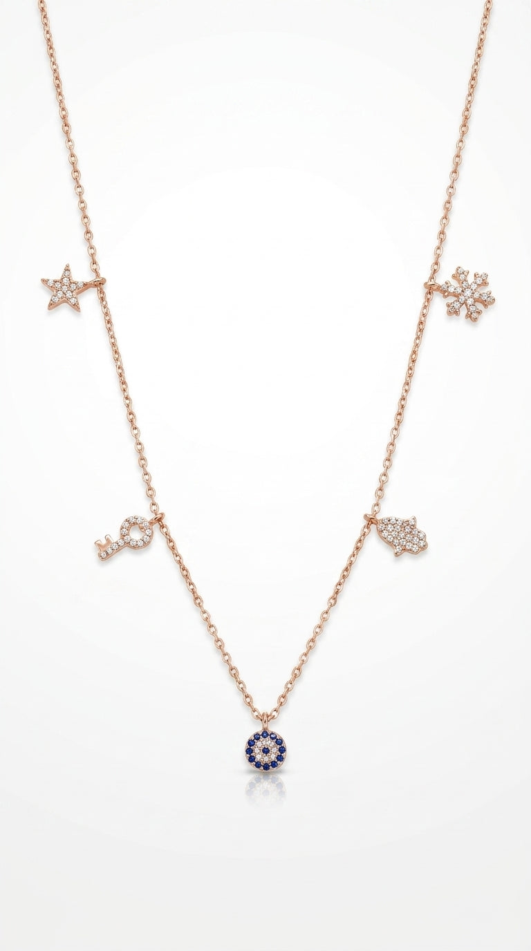 Celestial Harmony Charm Necklace