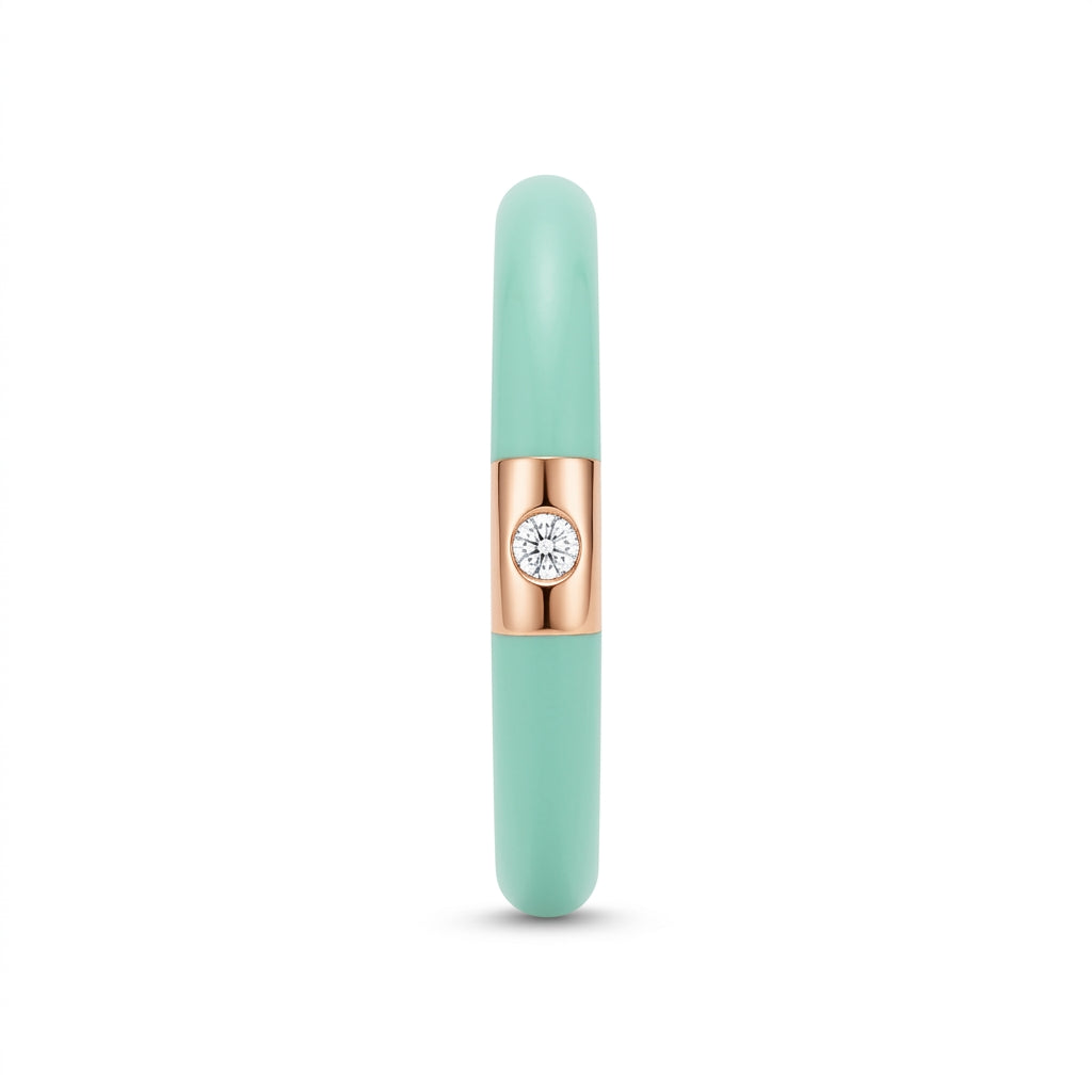 Mint Whisper Enamel Ring