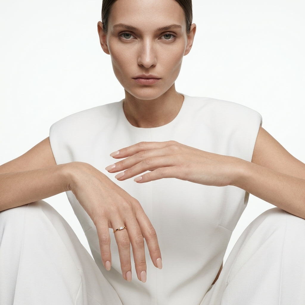 The Baguette Trio Open Ring