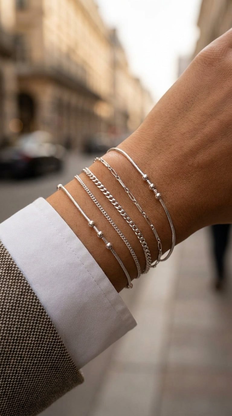 Aurora Beaded Snake Chain Bracelet