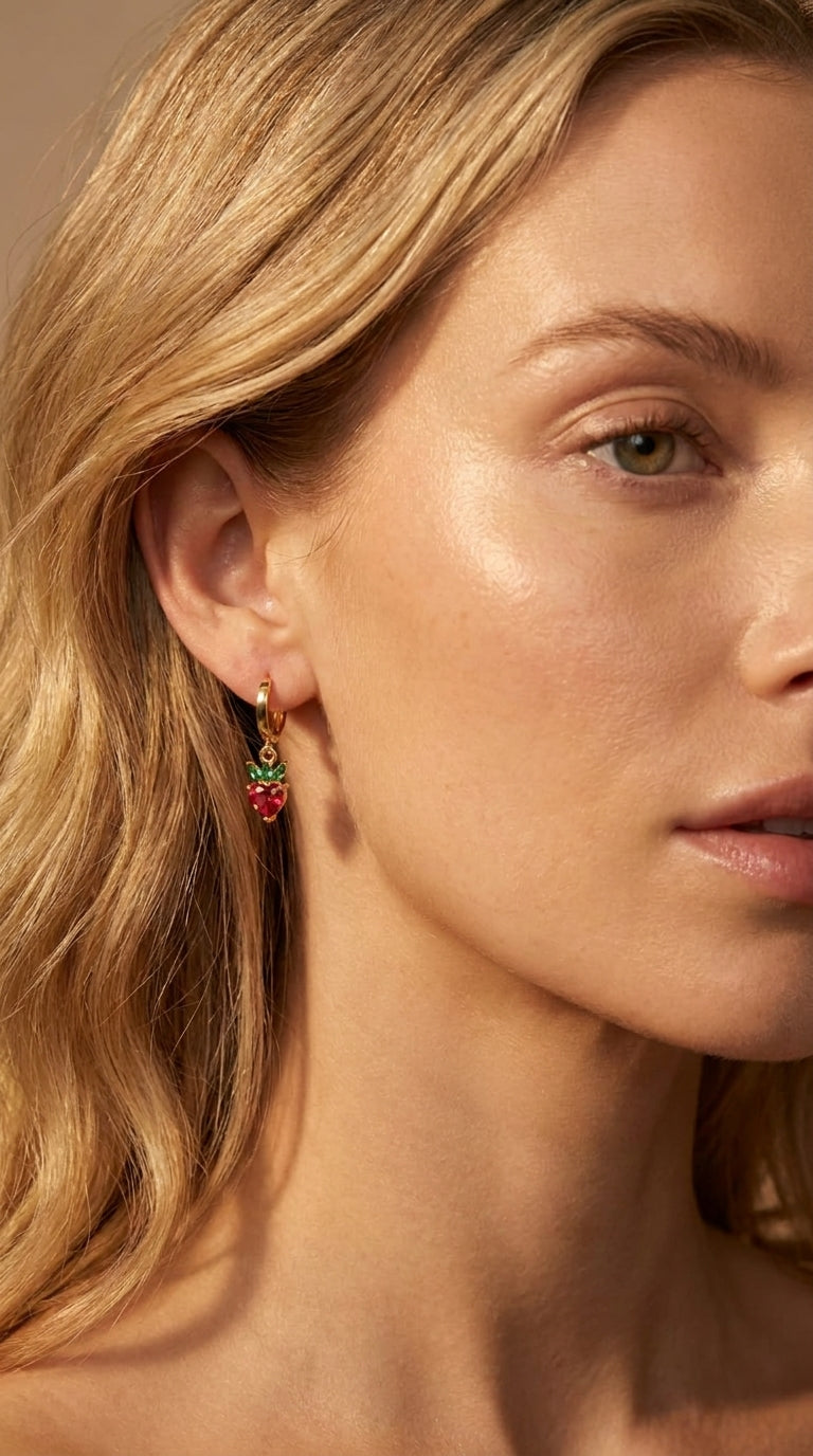 Summer Bliss Strawberry Earrings