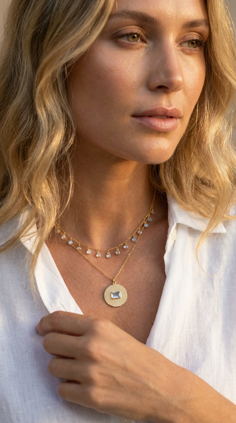The Art Deco Horizon Medallion Necklace