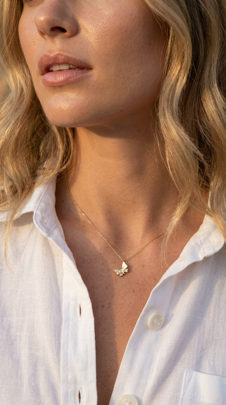 Personalized Mariposa Aura Necklace