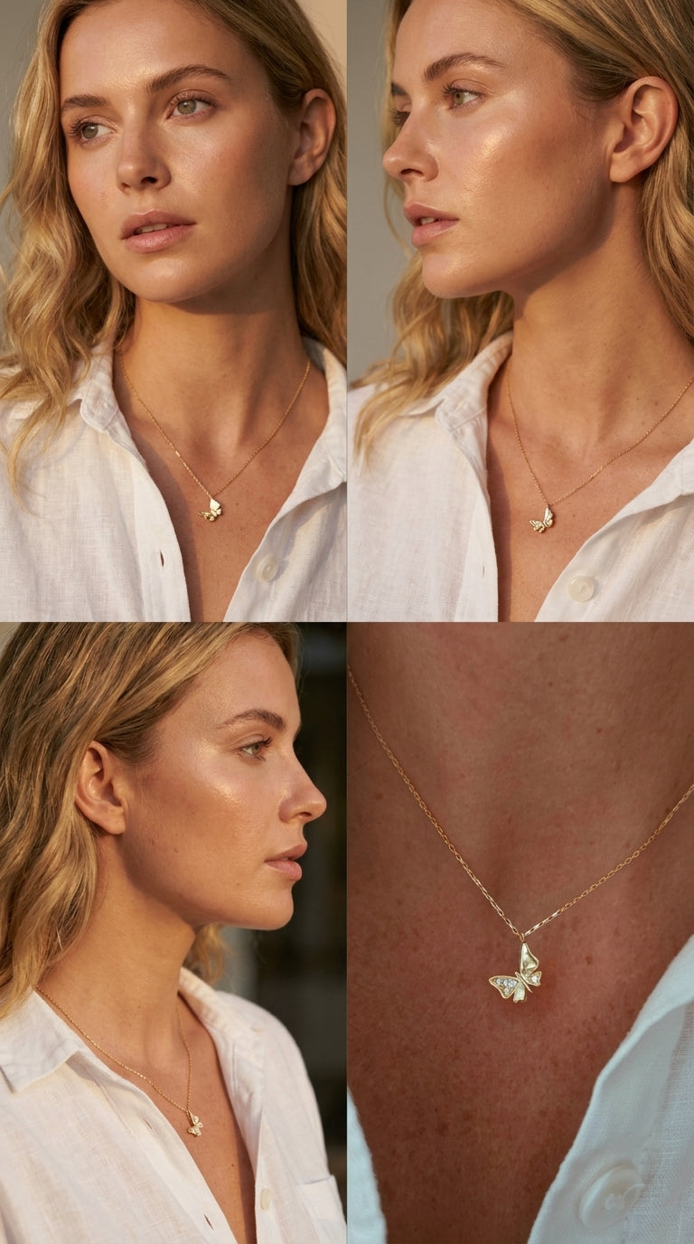 Personalized Mariposa Aura Necklace