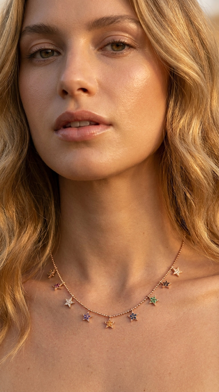 Radiant Personalized Stellar Aura Necklace