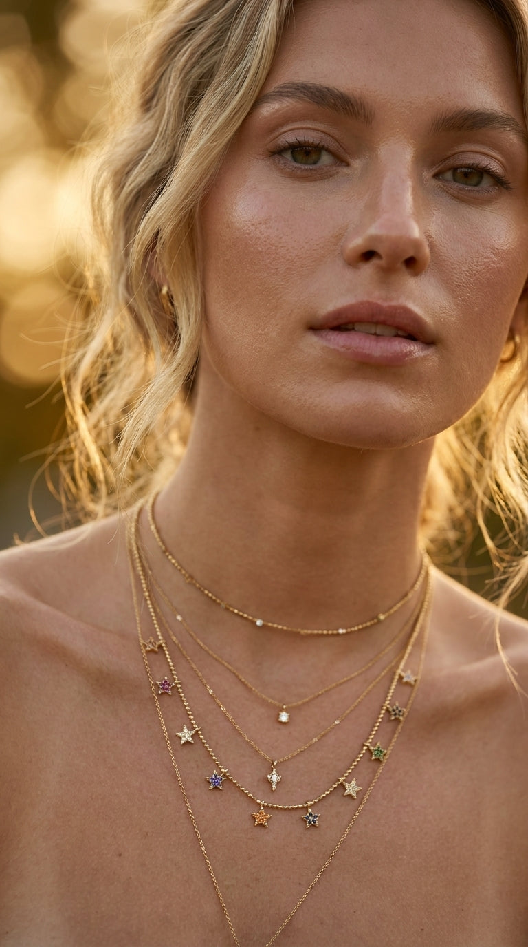 Radiant Personalized Stellar Aura Necklace