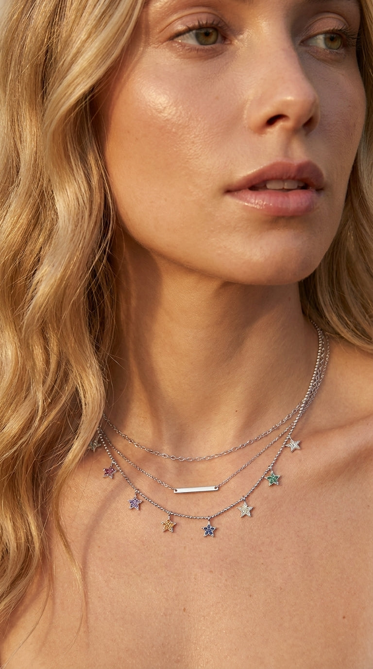 Radiant Personalized Stellar Aura Necklace