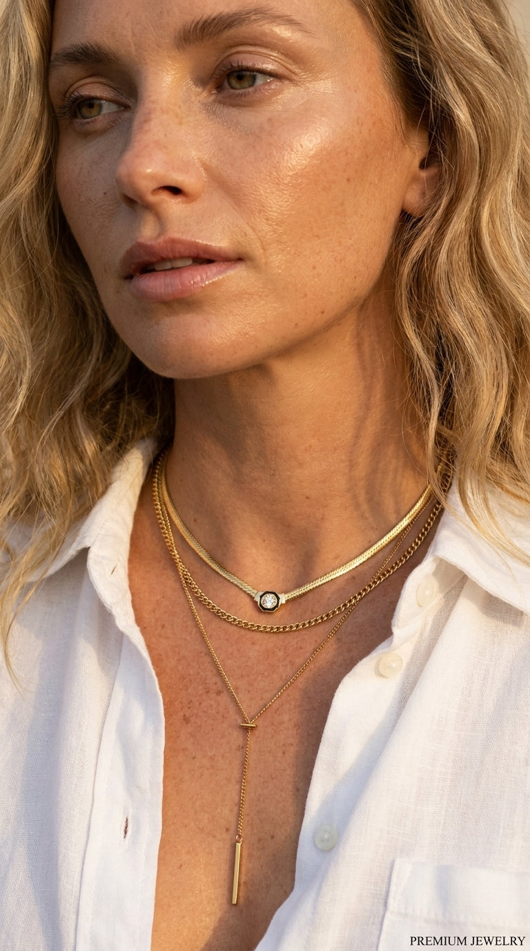 Radiant Personalized Onyx Hex Aura Necklace