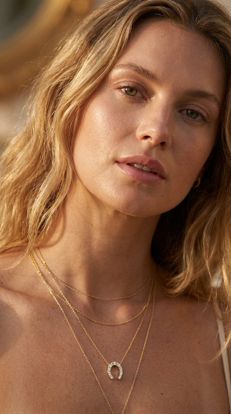 Radiant Horseshoe Glimmer Necklace