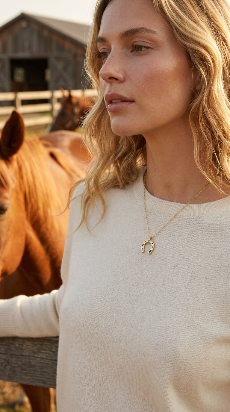 Radiant Horseshoe Aura Necklace