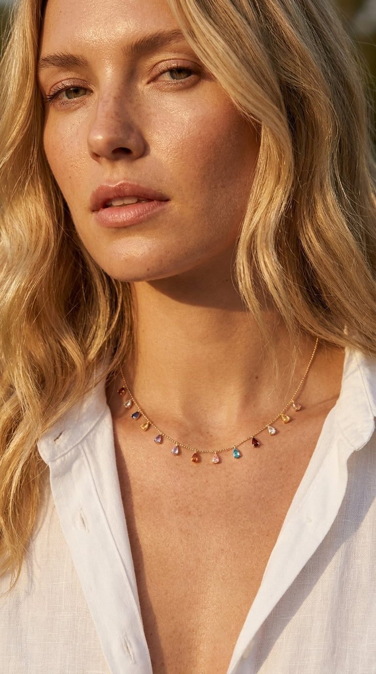 Radiant Prism Drop Necklace