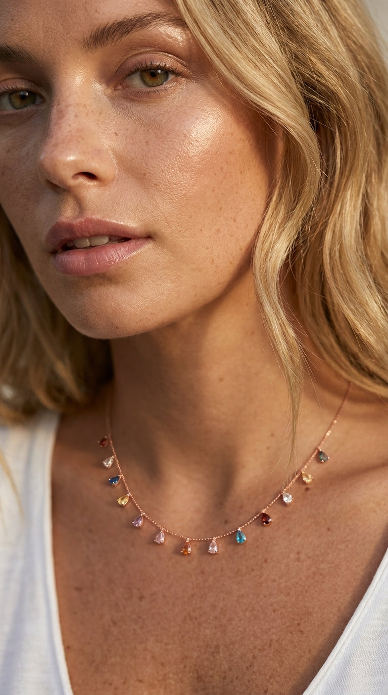 Radiant Prism Drop Necklace